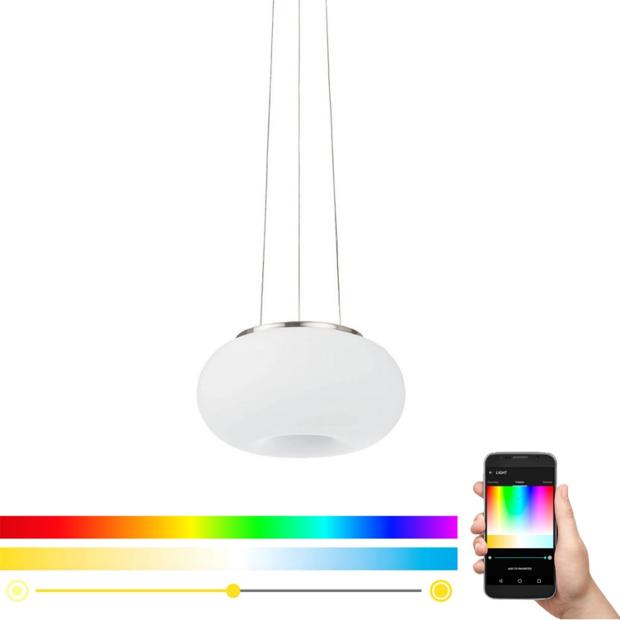 Eglo - Candeeiro suspenso LED RGB com regulação OPTICA-C LED/21W/230V diâmetro 37,5 cm