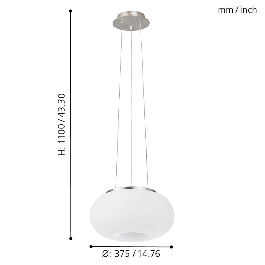 Eglo - Candeeiro suspenso LED RGB com regulação OPTICA-C LED/21W/230V diâmetro 37,5 cm
