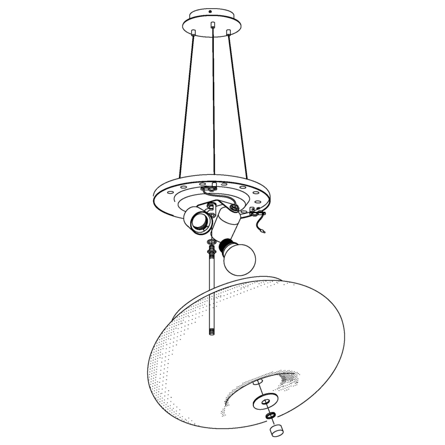 Eglo - Candeeiro suspenso LED RGB com regulação OPTICA-C LED/21W/230V diâmetro 37,5 cm