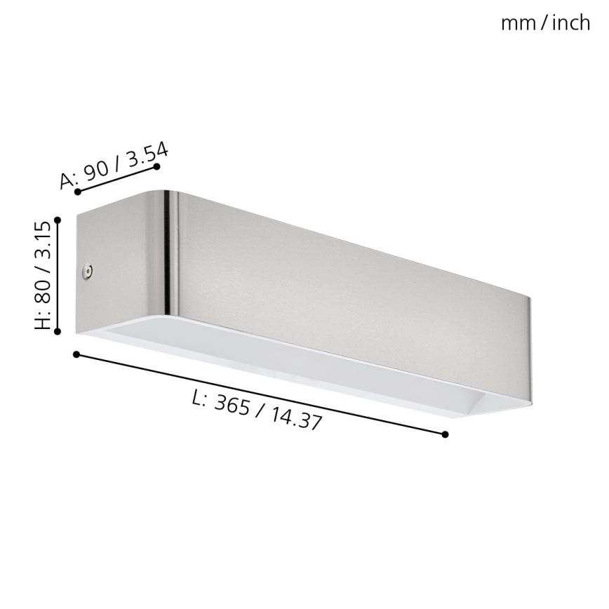 Eglo - Luz de parede LED LED/12W/230V
