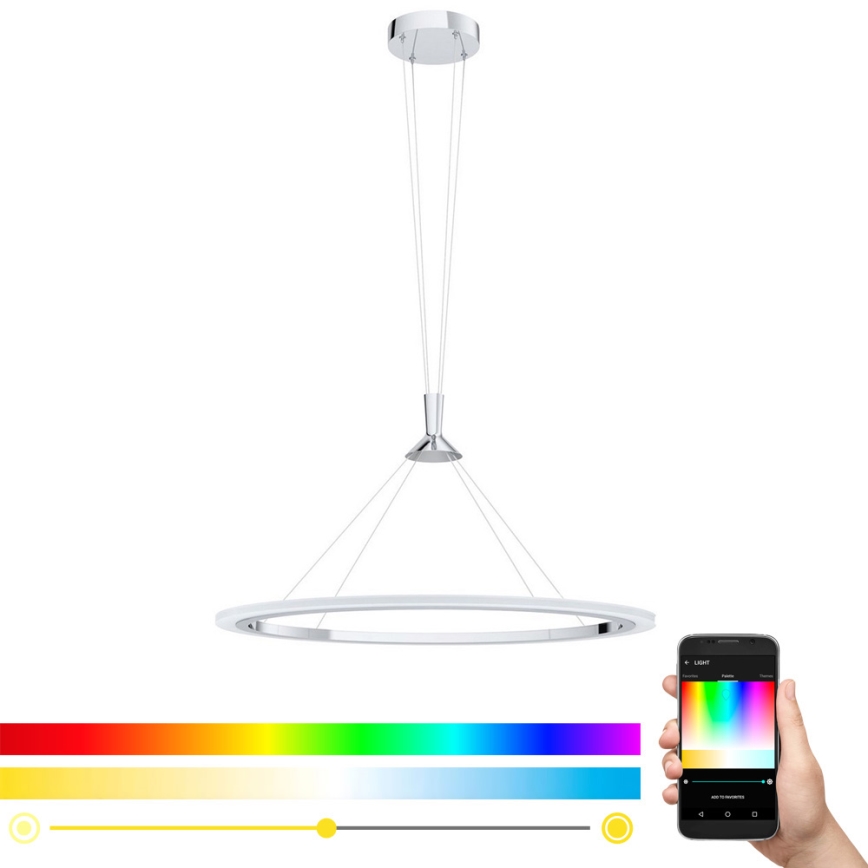 Eglo - Candeeiro suspenso LED RGB com regulação HORNITOS-C LED/37W/230V + comando