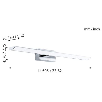Eglo - Iluminação para casa de banho LED RGB regulável LED/15,6W/230V IP44 + comando