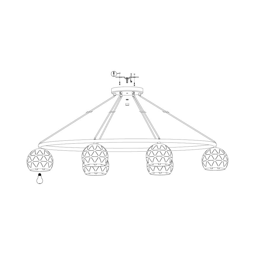 Eglo - Candelabro num fio 6xE14/40W/230V