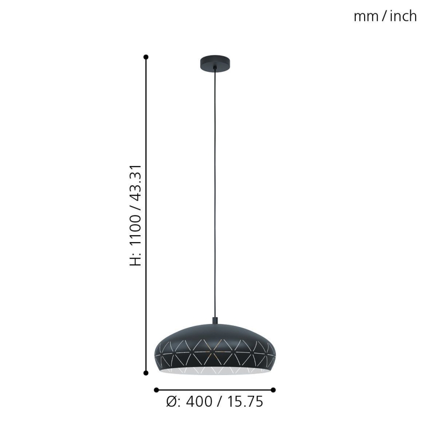 Eglo - Candelabro num fio 1xE27/28W/230V