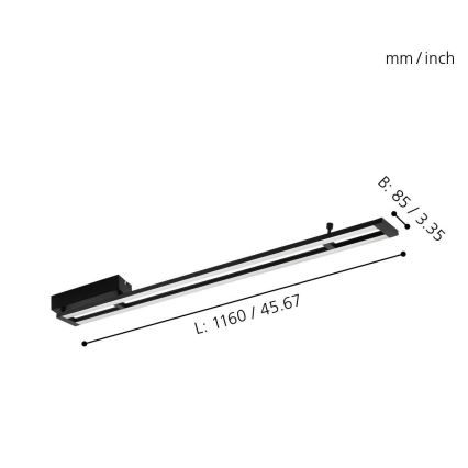 Eglo - Luz de teto fosca LED LED/27W/230V
