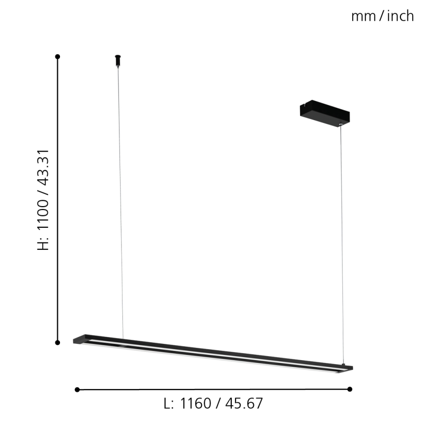 Eglo - Candelabro num fio LED LED/27W/230V