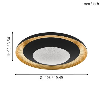 Eglo - Luz de teto fosca LED LED/24,5W/230V + RC