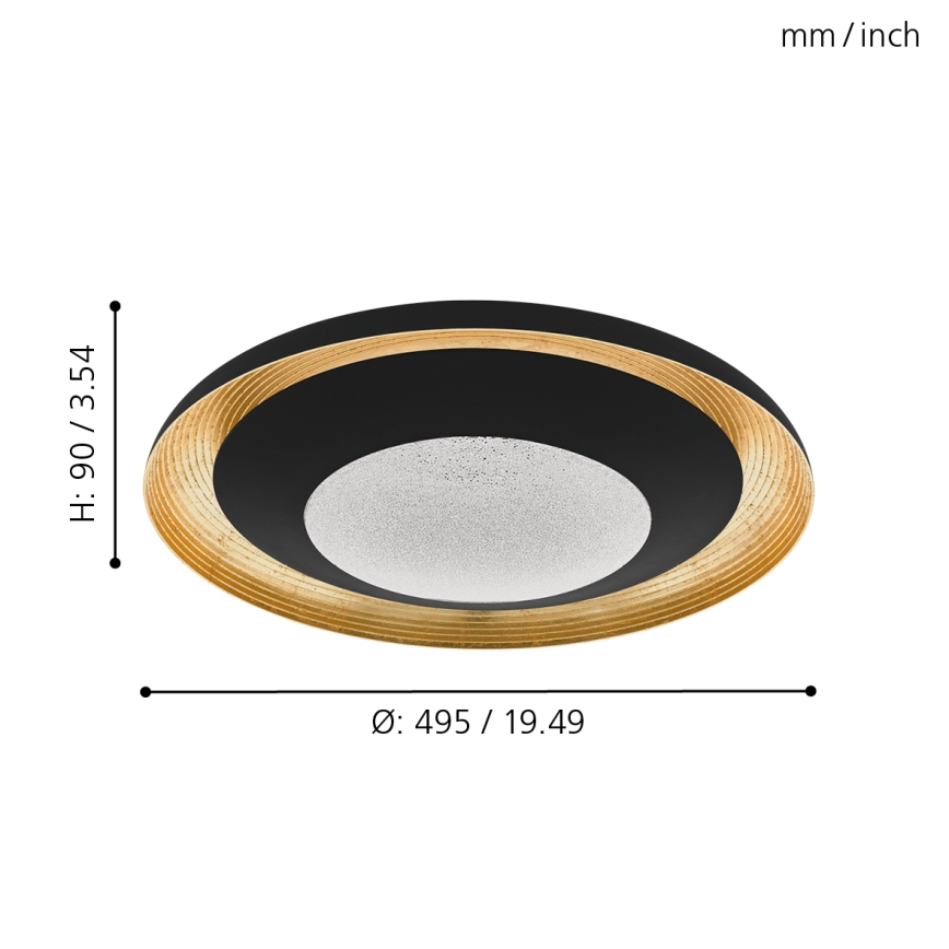 Eglo - Luz de teto fosca LED LED/24,5W/230V + RC