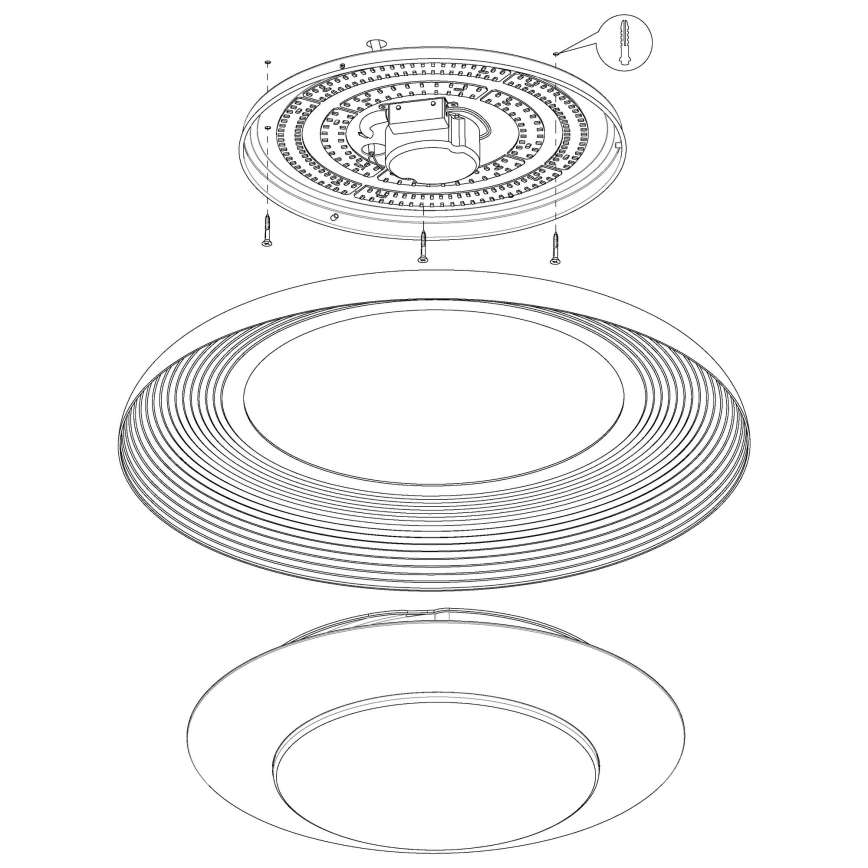 Eglo - Luz de teto fosca LED LED/24,5W/230V + RC