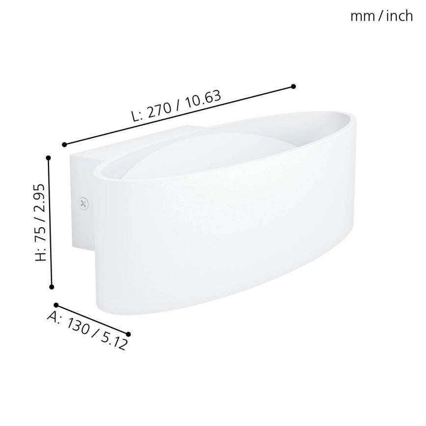 Eglo - Luz de parede LED LED/10W/230V
