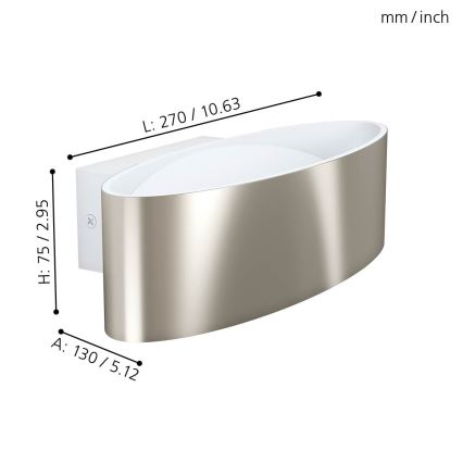 Eglo - Luz de parede LED LED/10W/230V