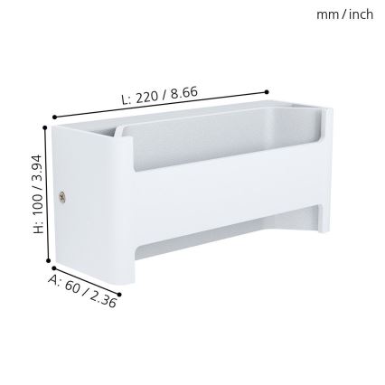 Eglo - Luz de parede LED LED/10W/230V