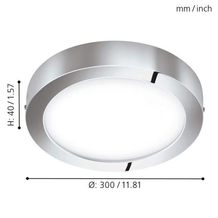 Eglo - Iluminação de teto LED RGB com regulação FUEVA-C LED/21W/230V
