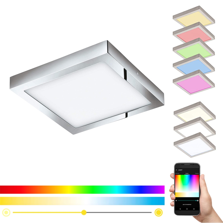 Eglo - Iluminação de teto LED RGBW com regulação FUEVA-C LED/21W/230V Bluetooth