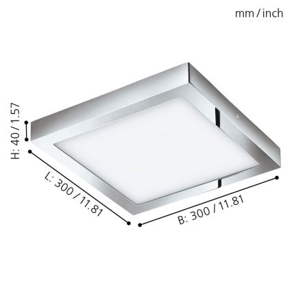 Eglo - Iluminação de teto LED RGBW com regulação FUEVA-C LED/21W/230V Bluetooth