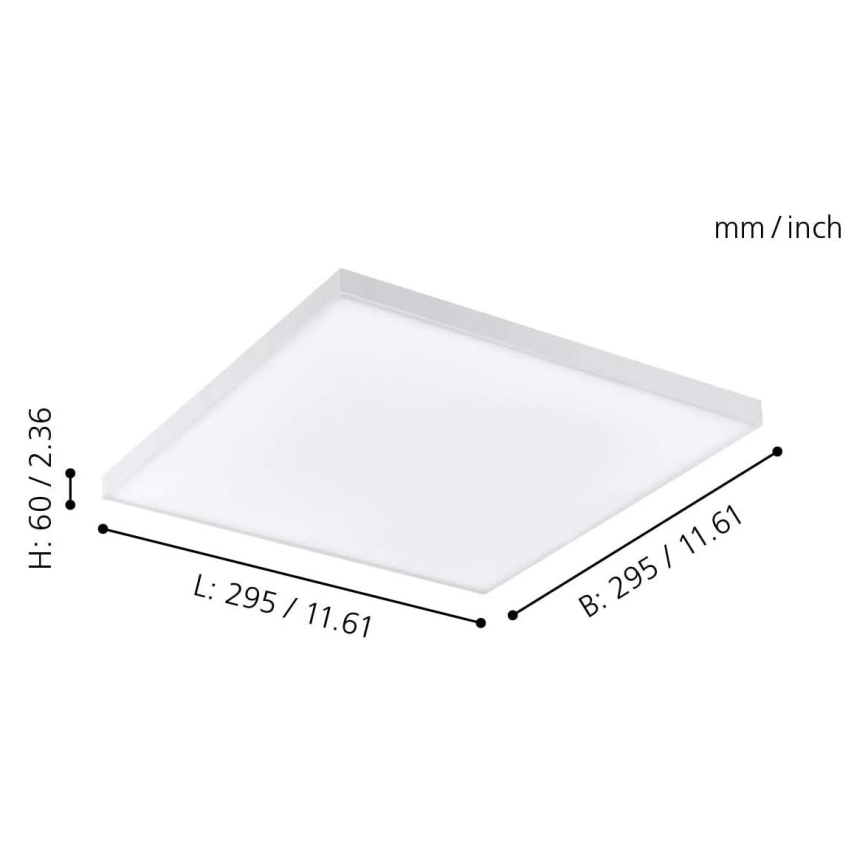 Eglo - Iluminação de teto LED RGB com regulação TURCONA-C LED/15W/230V + comando