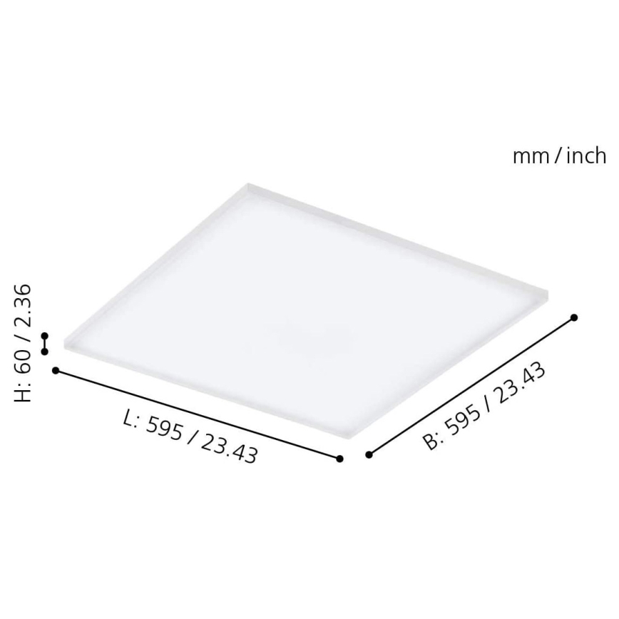 Eglo - Iluminação de teto LED RGB com regulação TURCONA-C LED/30W/230V + CR