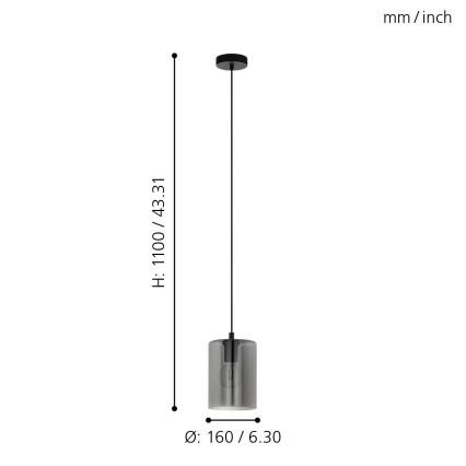 Eglo - Candelabro num fio 1xE27/40W/230V