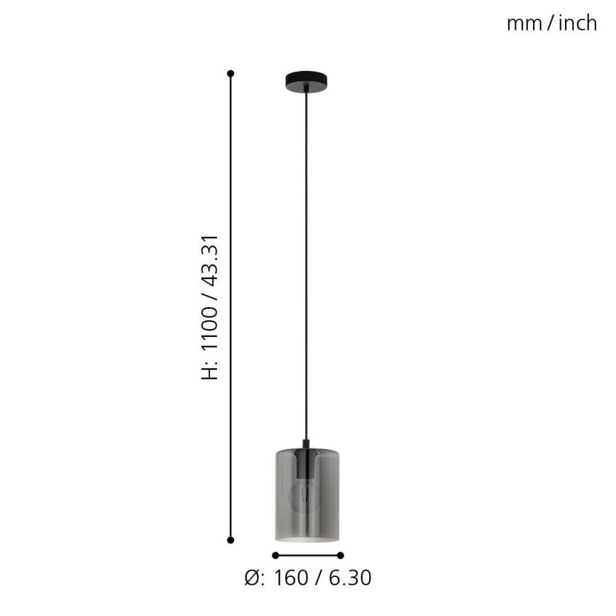 Eglo - Candelabro num fio 1xE27/40W/230V