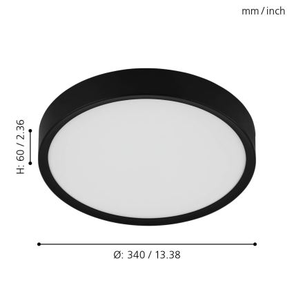 Eglo - Luz de teto LED LED/16,8W/230V