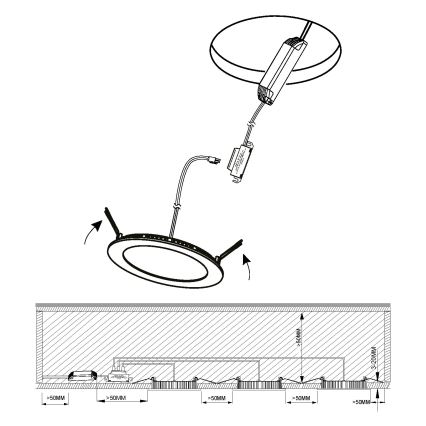 Eglo - CONJUNTO 3x Focos de encastrar LED para casa de banho  FUEVA 1xLED/2,8W/230V IP44 cromado brilhante