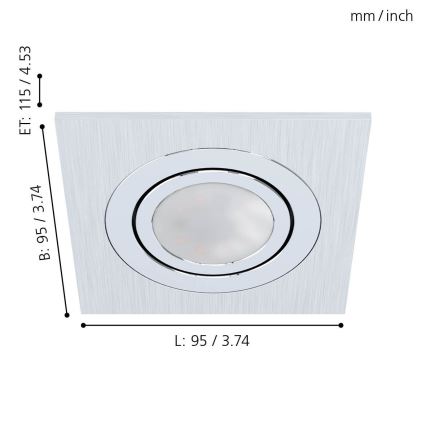 Eglo - Foco de encastrar LED 1xGU10/5W/230V