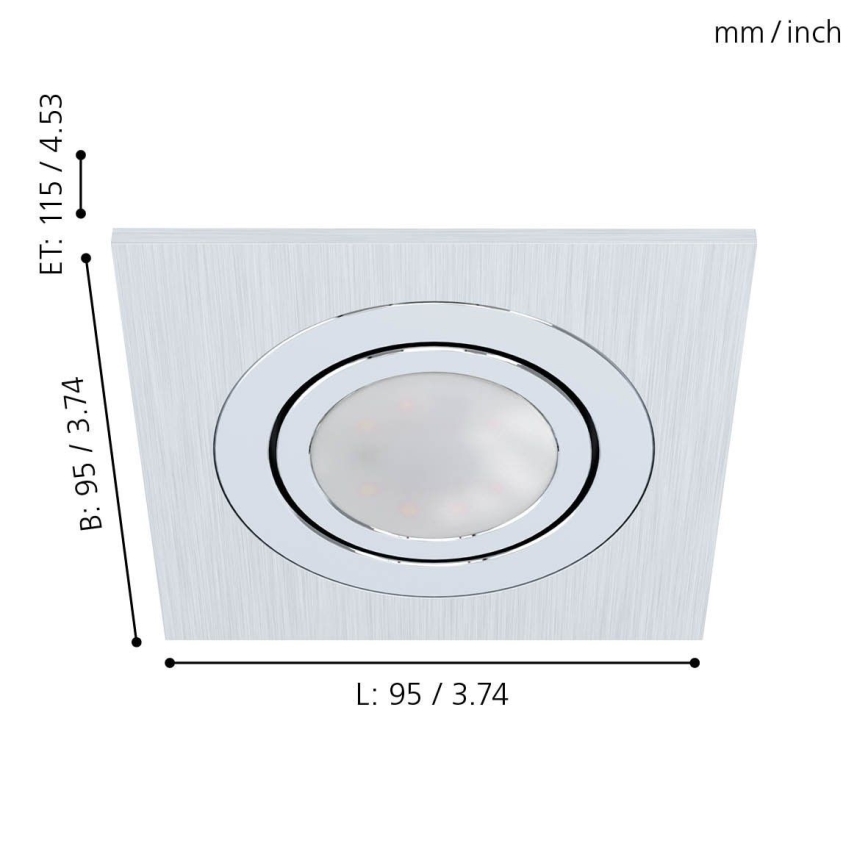 Eglo - Foco de encastrar LED 1xGU10/5W/230V