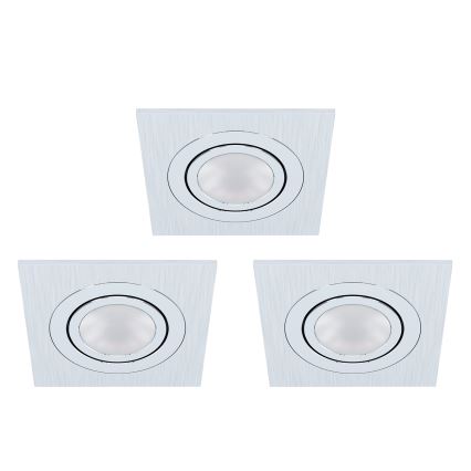 Eglo - CONJUNTO 3xLED Luz embutida AREITIO 3xGU10/5W/230V