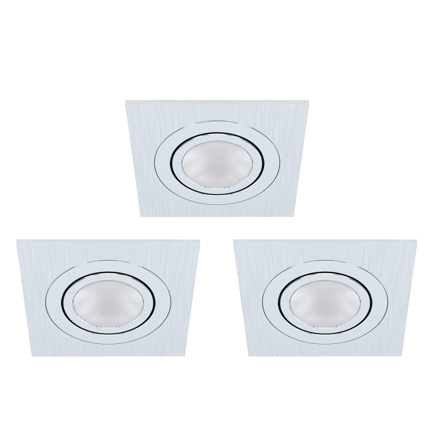 Eglo - CONJUNTO 3xLED Luz embutida AREITIO 3xGU10/5W/230V
