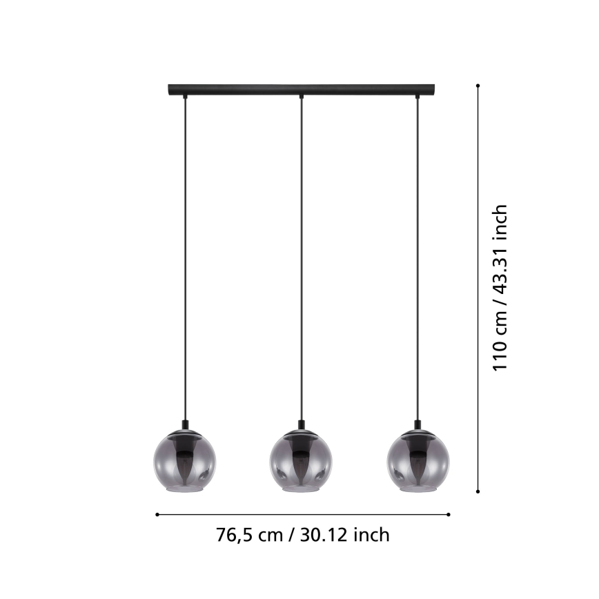 Eglo - Candelabro num fio 3xE27/40W/230V