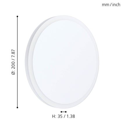 Eglo - Luz de teto LED LED/8,6W/230V