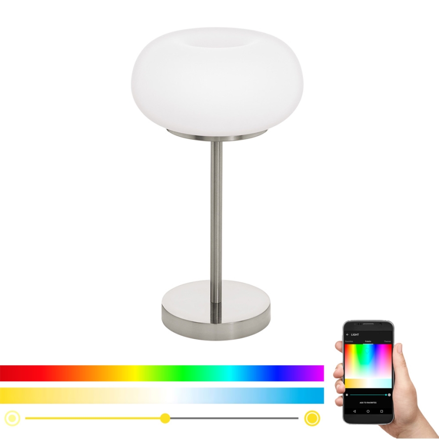 Eglo - Candeeiro de mesa LED RGB com regulação OPTICA-C LED/16W/230V diâmetro 27,5 cm