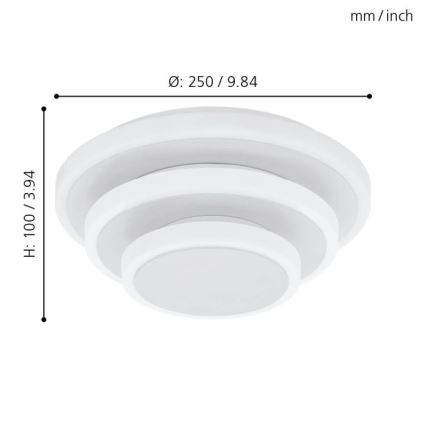 Eglo - Luz de teto LED LED/11,4W/230V + LED/8,6W + LED/5,4W