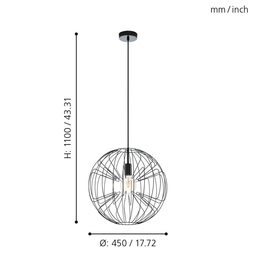 Eglo - Candelabro num fio 1xE27/60W/230V