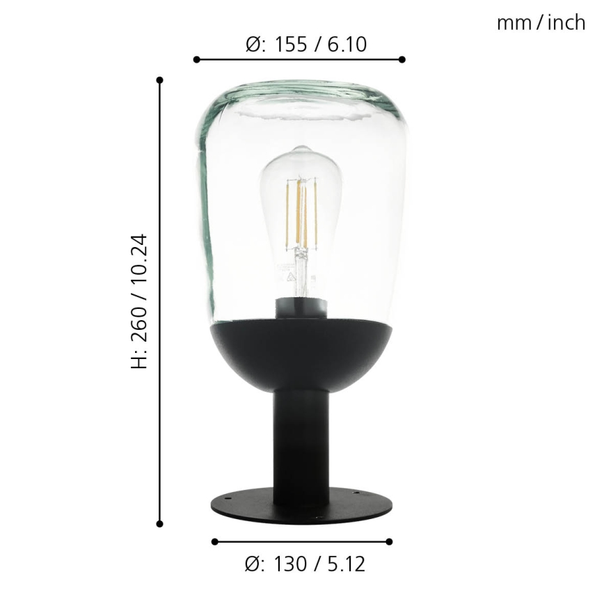 Eglo - Candeeiro de exterior 1xE27/60W/230V IP44