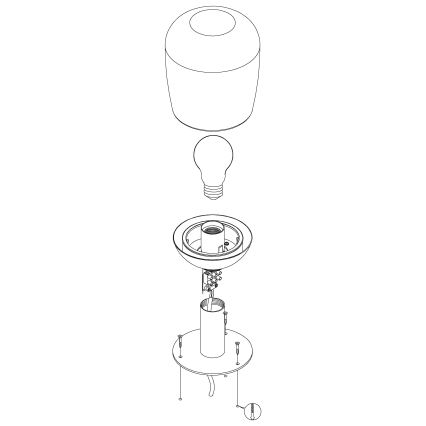 Eglo - Candeeiro de exterior 1xE27/60W/230V IP44