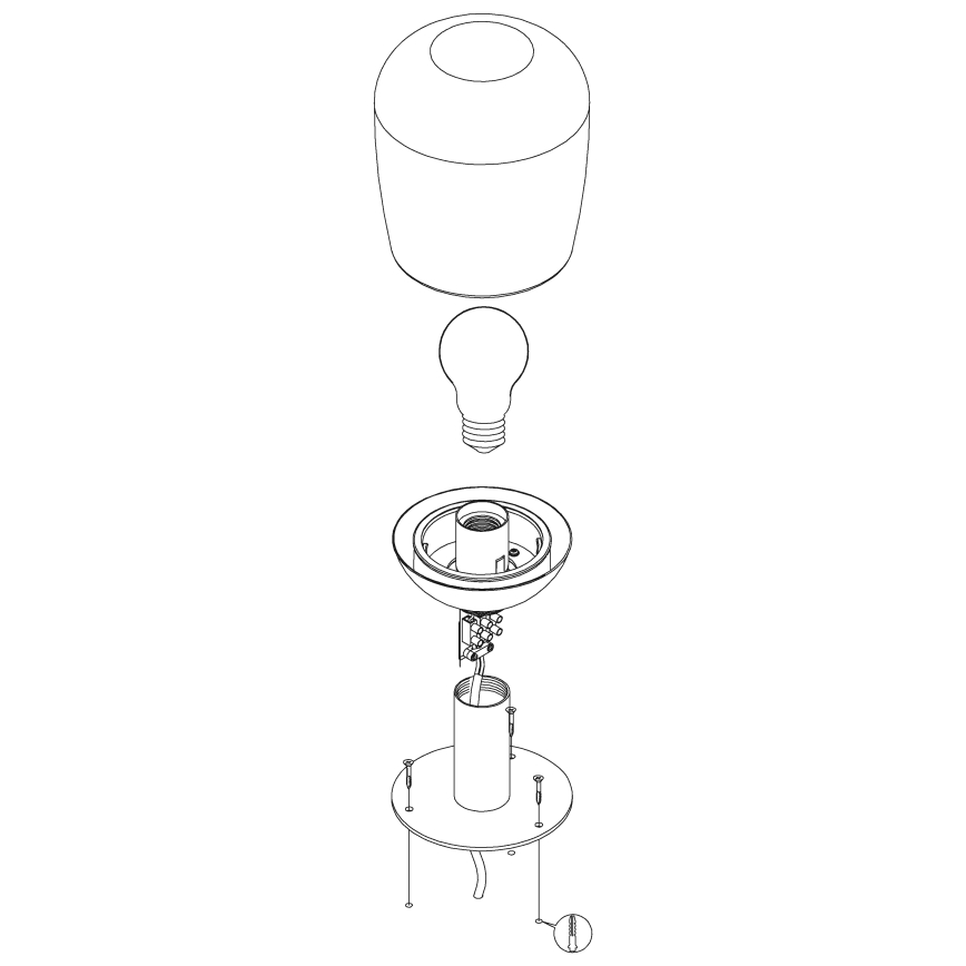 Eglo - Candeeiro de exterior 1xE27/60W/230V IP44