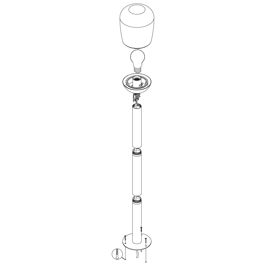 Eglo - Candeeiro de exterior 1xE27/60W/230V IP44