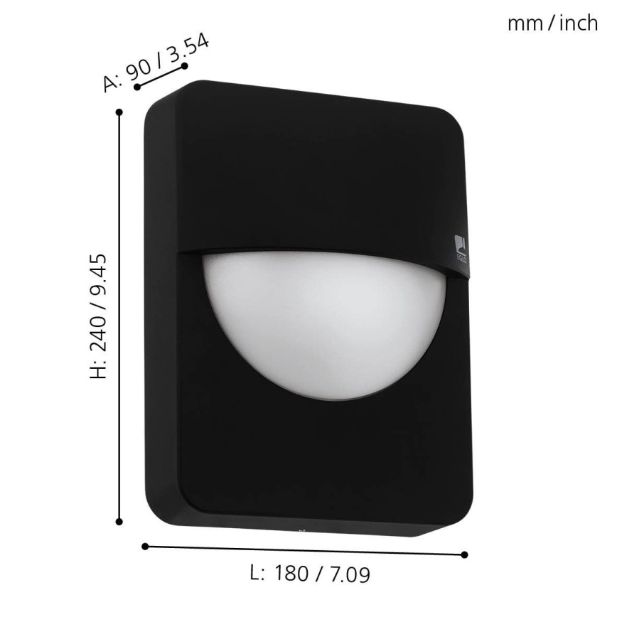 Eglo - Luz de parede de exterior 1xE27/28W/230V IP44