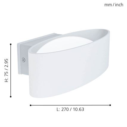 Eglo - Luz de parede LED de exterior LED/10W/230V IP44
