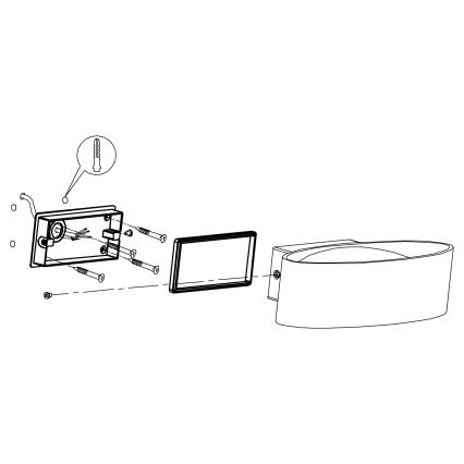 Eglo - Luz de parede LED de exterior LED/10W/230V IP44
