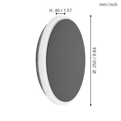 Eglo - Iluminação de parede exterior LED LED/11,5W/230V IP44