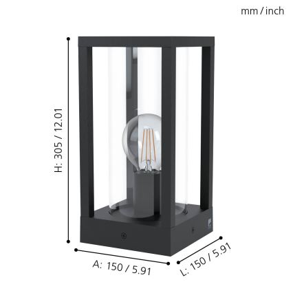 Eglo - Candeeiro de exterior 1xE27/40W/230V IP54