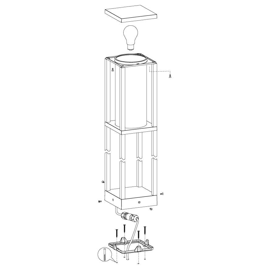 Eglo - Candeeiro de exterior 1xE27/40W/230V IP54