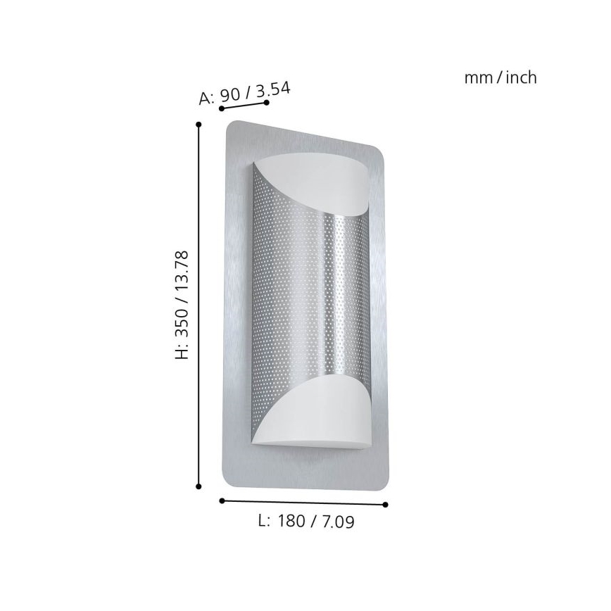 Eglo - Luz de parede de exterior 2xE27/10W/230V IP44