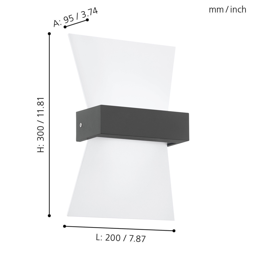 Eglo - Luz de parede LED de exterior LED/4,8W/230V IP44