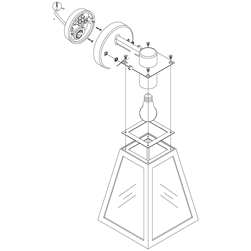 Eglo - Luz de parede de exterior 1xE27/60W/230V IP44