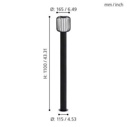 Eglo - Candeeiro de exterior 1xE27/28W/230V IP44