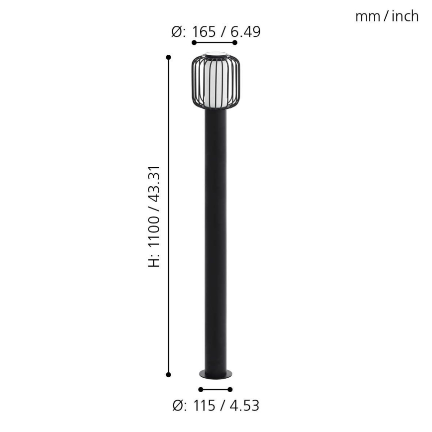 Eglo - Candeeiro de exterior 1xE27/28W/230V IP44