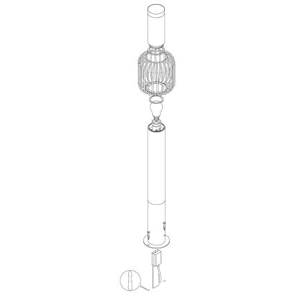 Eglo - Candeeiro de exterior 1xE27/28W/230V IP44